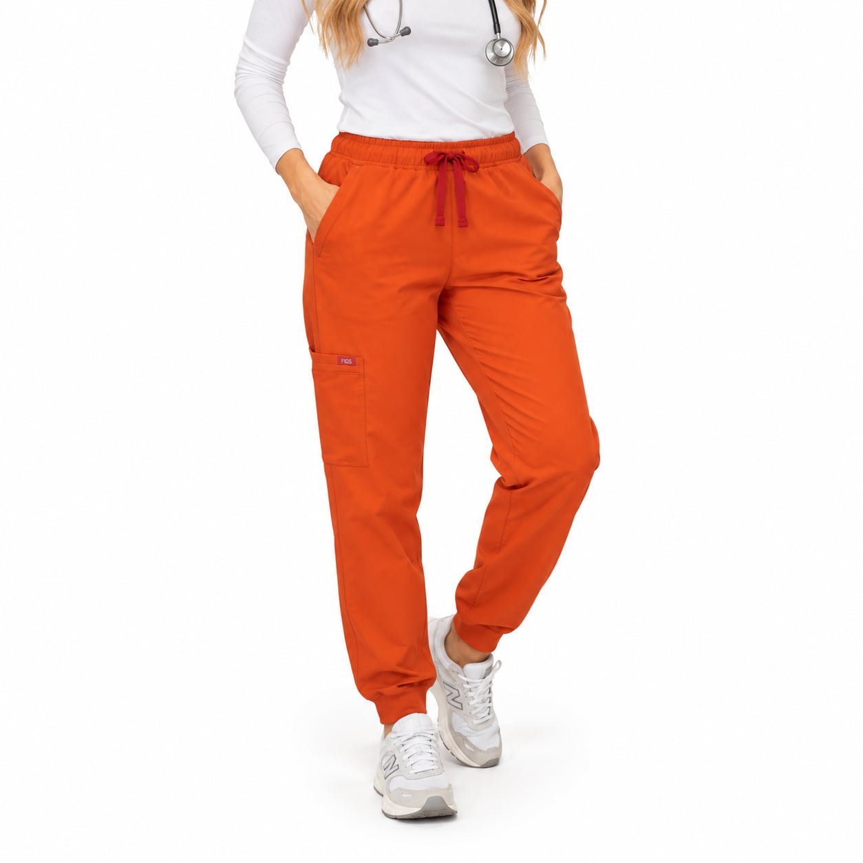 FIGS Technical Collection Scrub Pants XXS Orange Medical Nurse Jogger Athletic 2