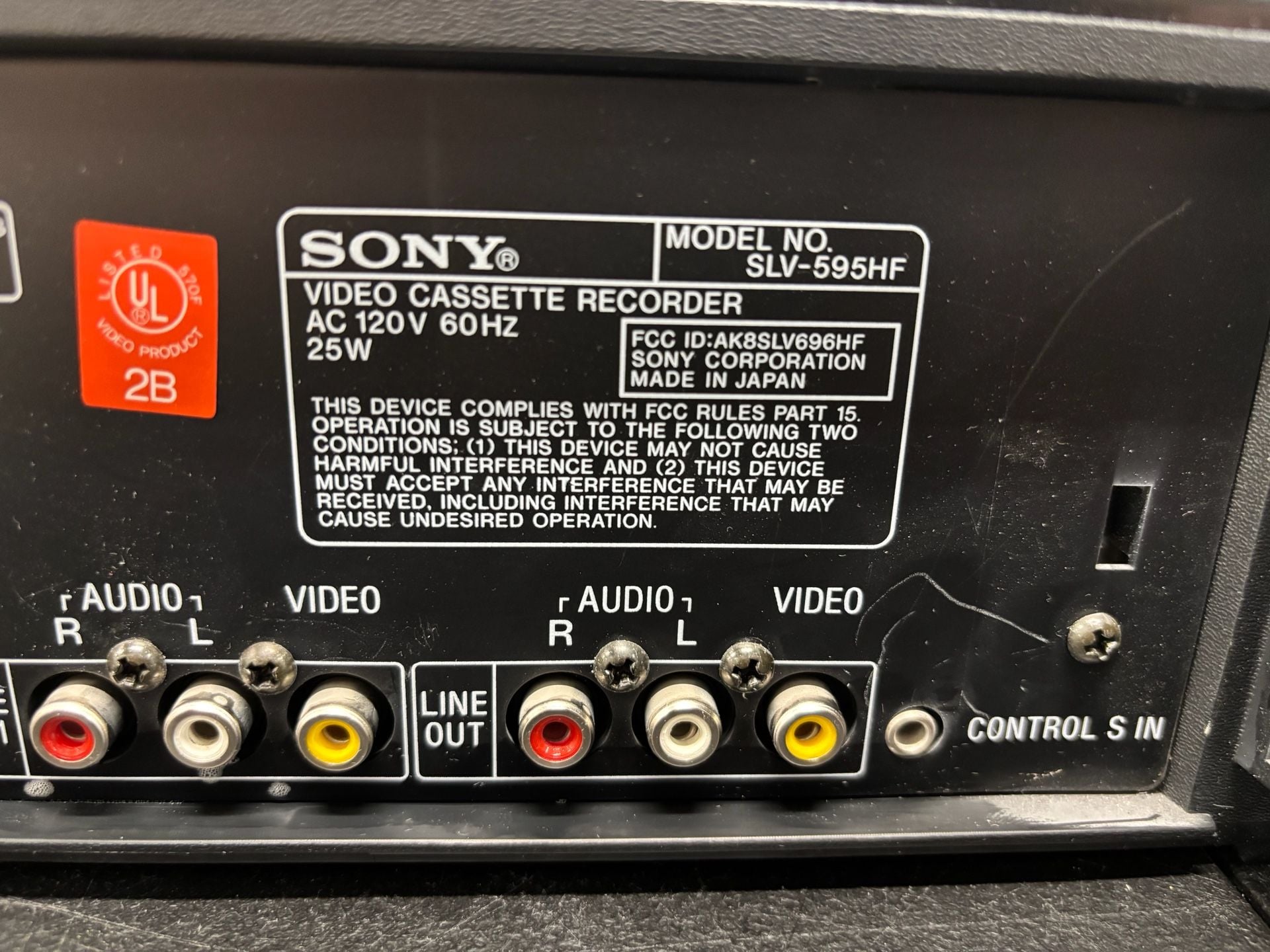 Sony SLV-595HF Hi-Fi Stereo VCR Video Cassette Recorder WORKS 6