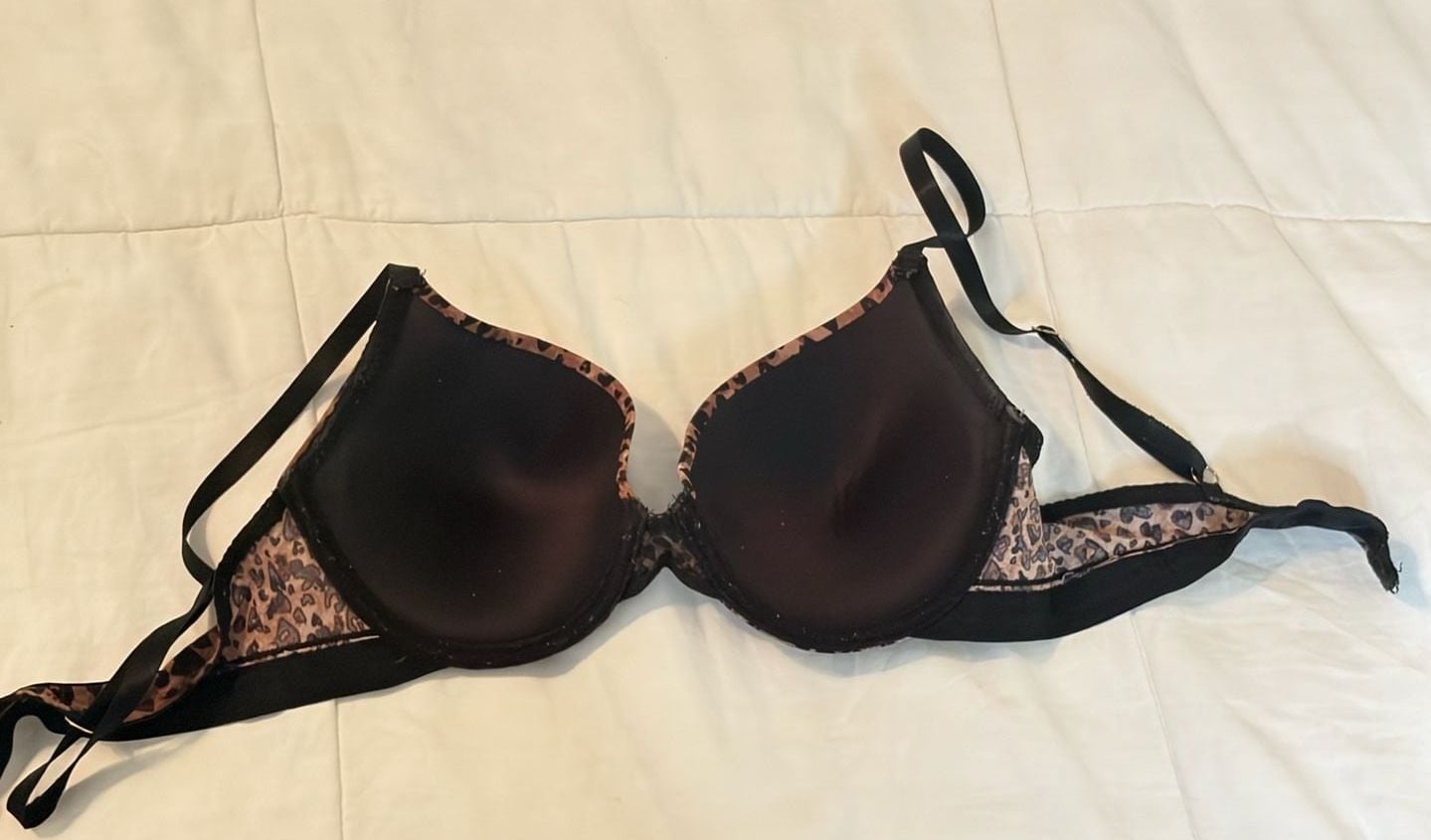 Juicy Couture Y2K Animal Print Bra Size 34C Leopard Intimates Lingerie Boudoir 6
