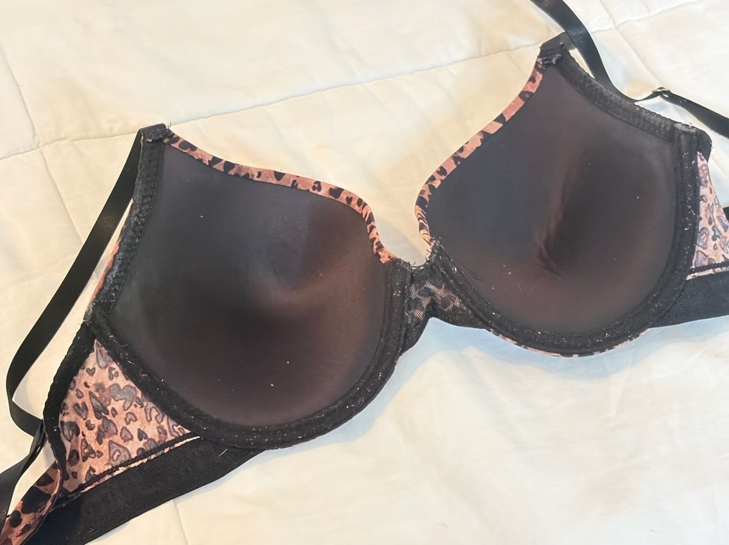 Juicy Couture Y2K Animal Print Bra Size 34C Leopard Intimates Lingerie Boudoir 7