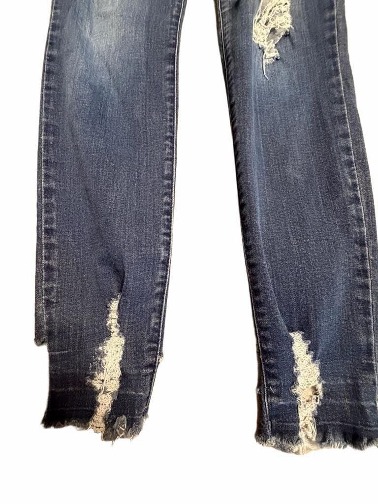 Rewash Skinny Distressed Raw Hem Jeans Size 7 4
