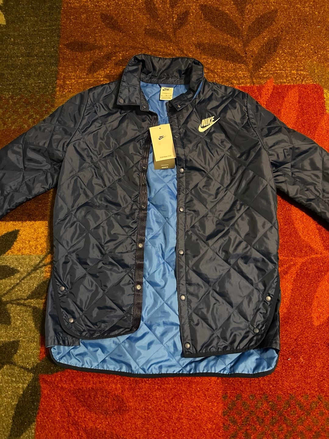 Nike Therma-Fit Quilted Jacket Size XL Blue 2