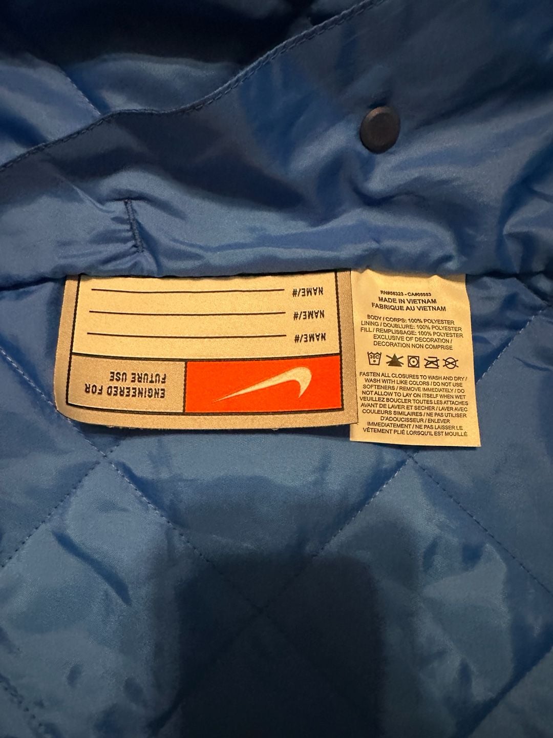 Nike Therma-Fit Quilted Jacket Size XL Blue 4