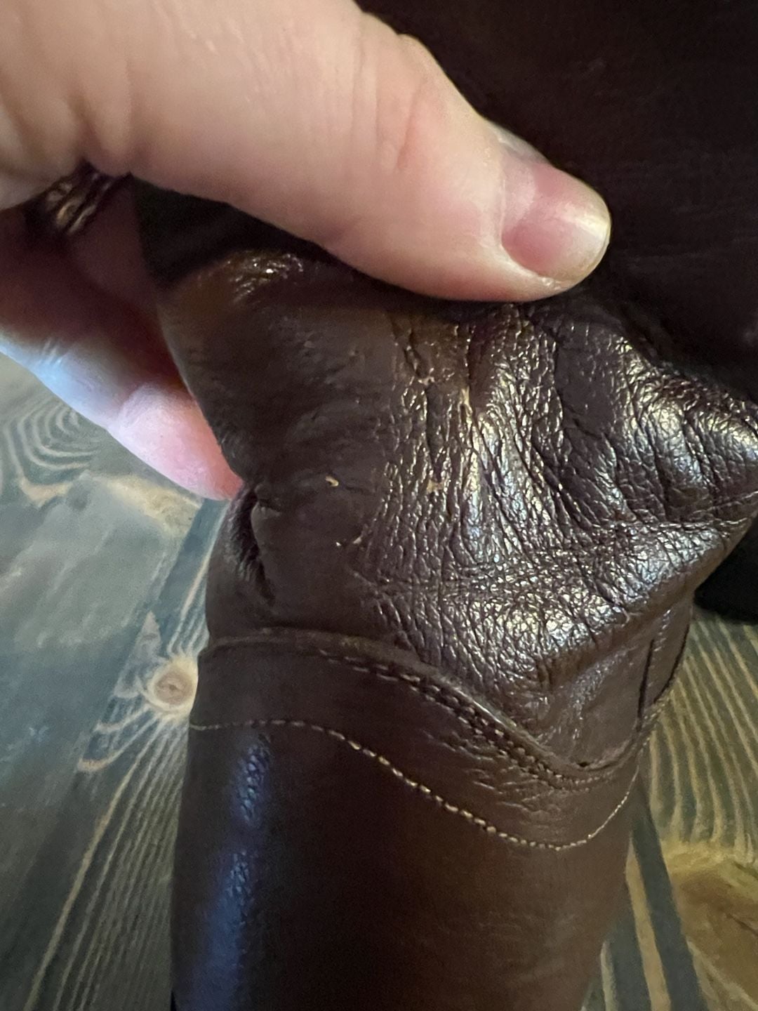 Justin Western Boots Brown Leather Cowboy 6 1/2 5