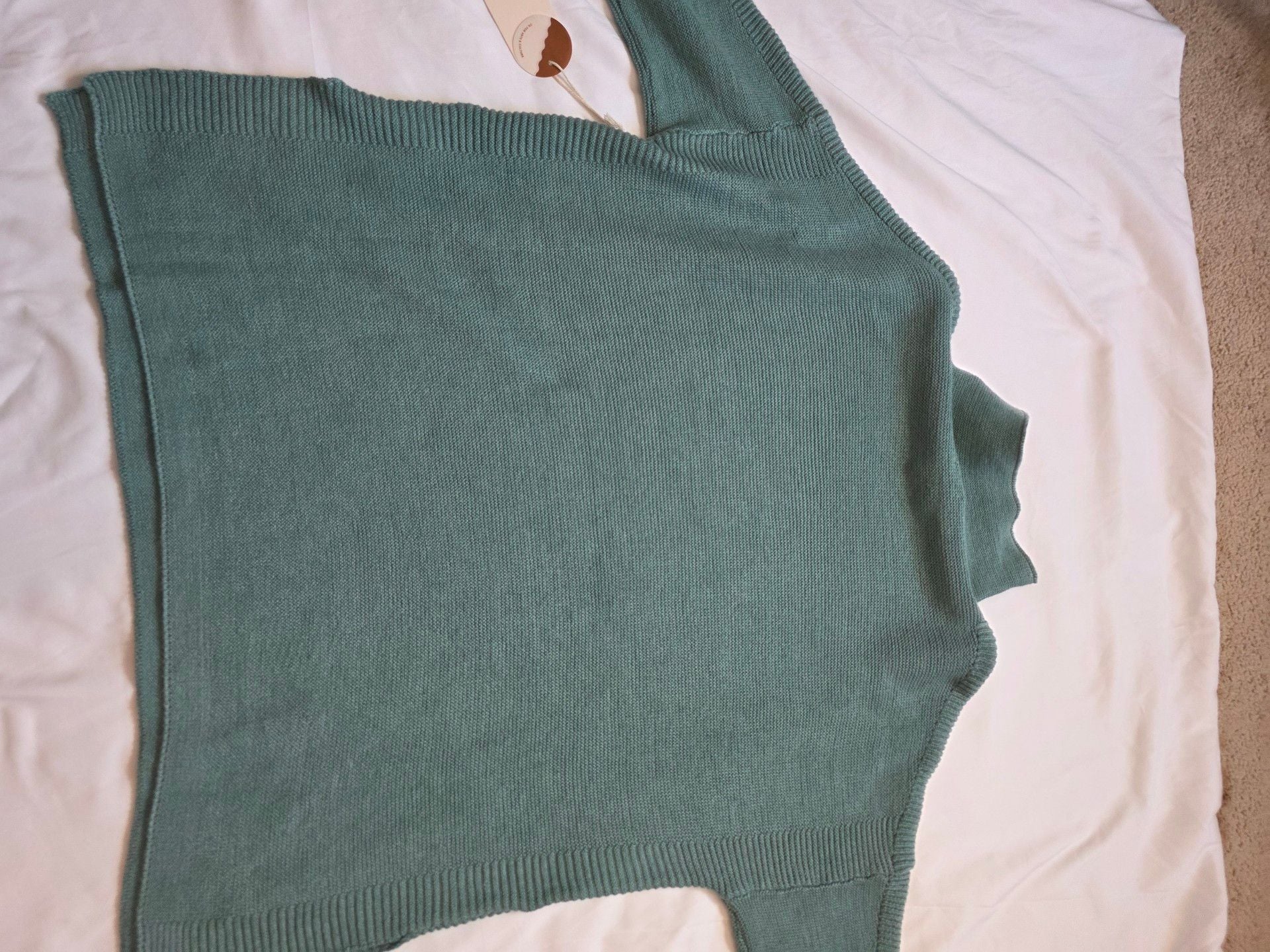 Kerisma M5720 Sweater One Size Ocean Teal Roll Neck Knit NWT 7