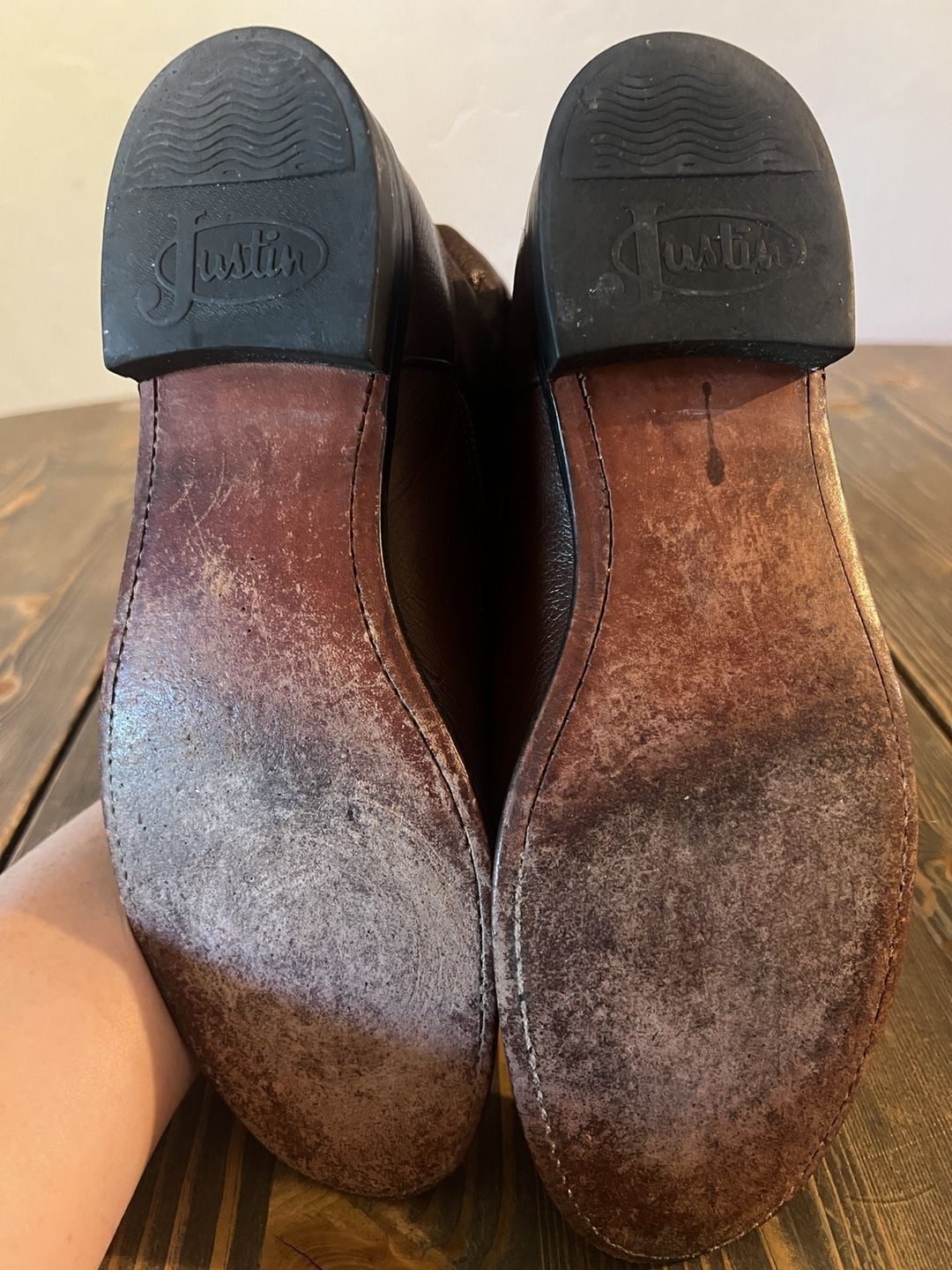 Justin Western Boots Brown Leather Cowboy 6 1/2 6