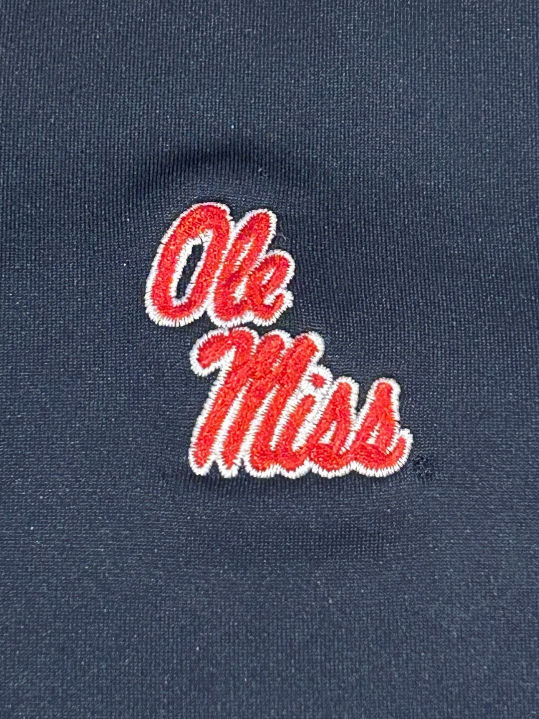 Cutter & Buck Ole Miss Rebels Half Zip Pullover Size M Navy 5
