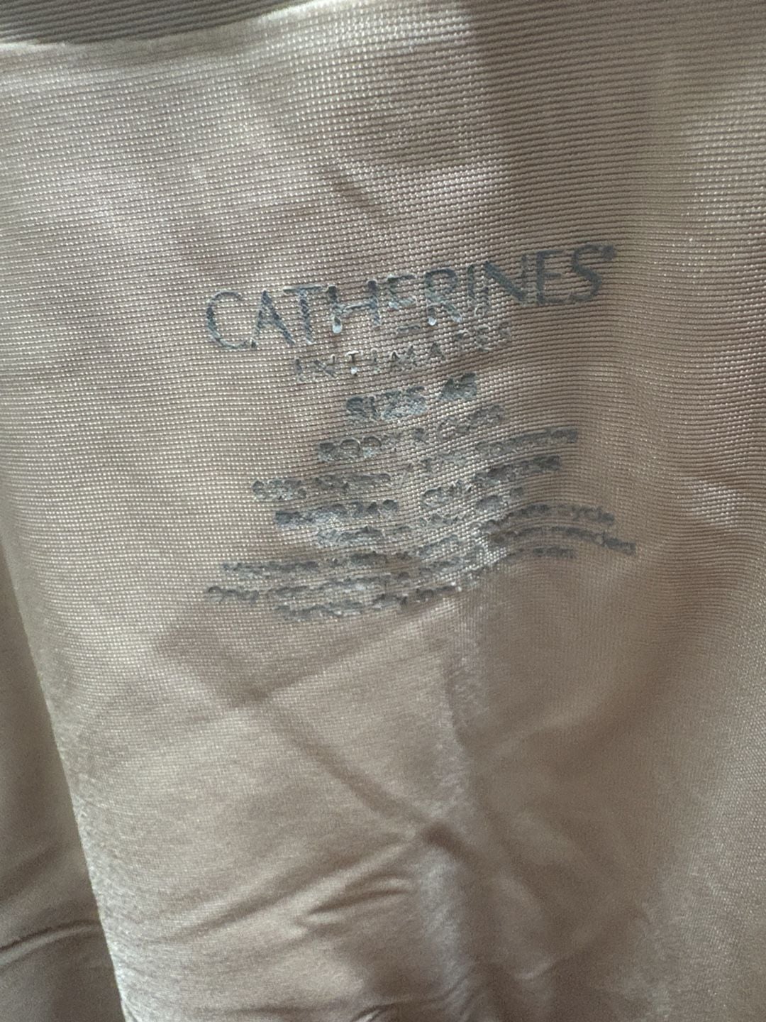 Catherines Intimates Cami Shapewear Size 46 Beige Nylon Spandex 3