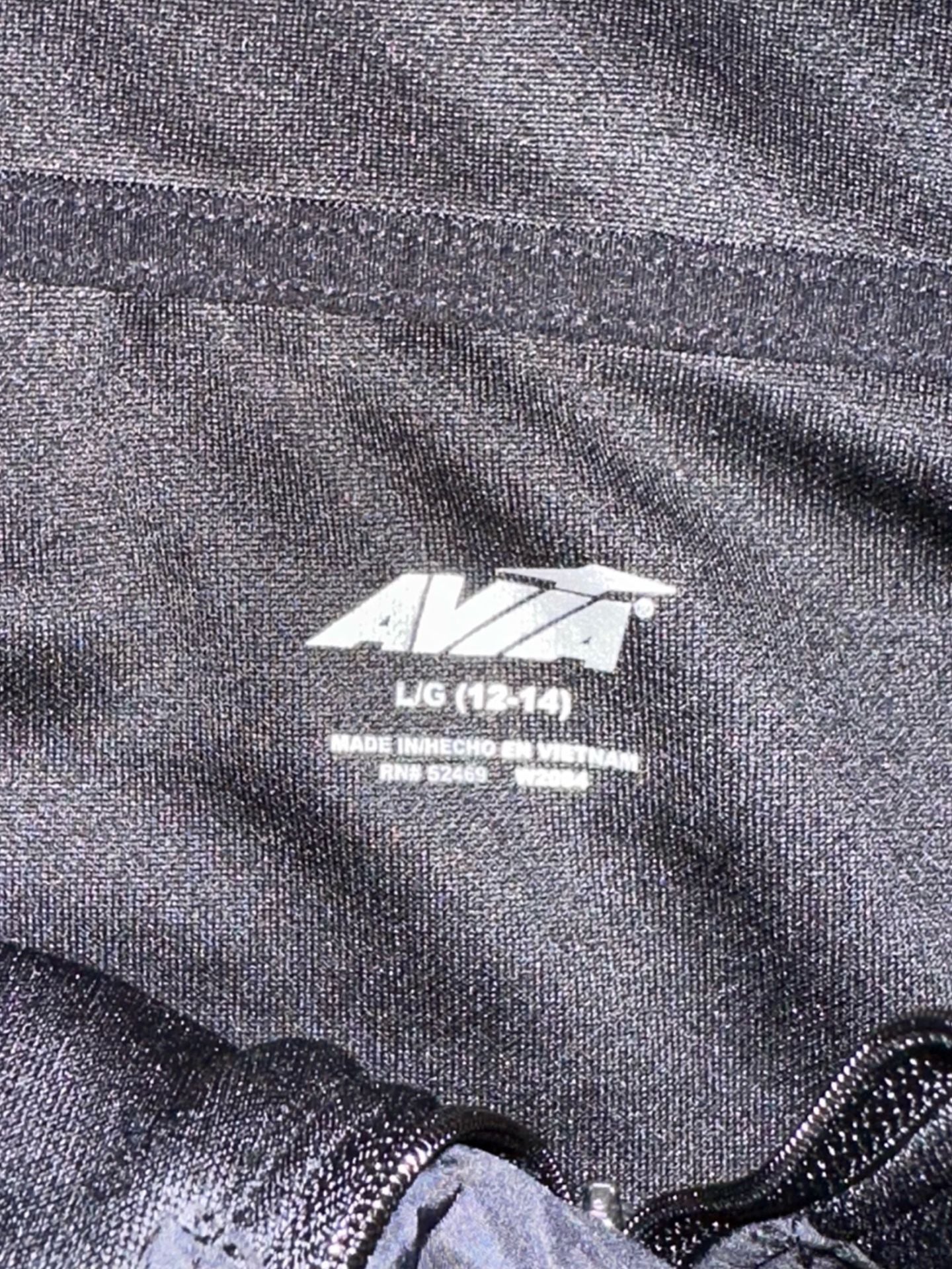 Avia Quilted 1/4 Zip Pullover Jacket Size L (12-14) Black 3