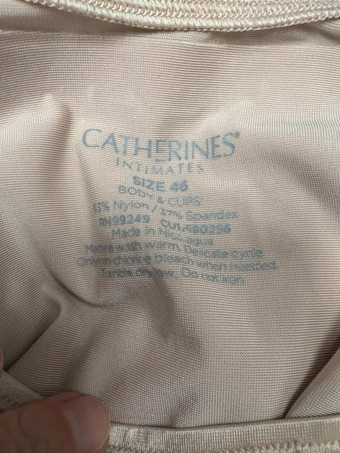 Catherines Intimates Cami Shapewear Size 46 Beige Nylon Spandex 5