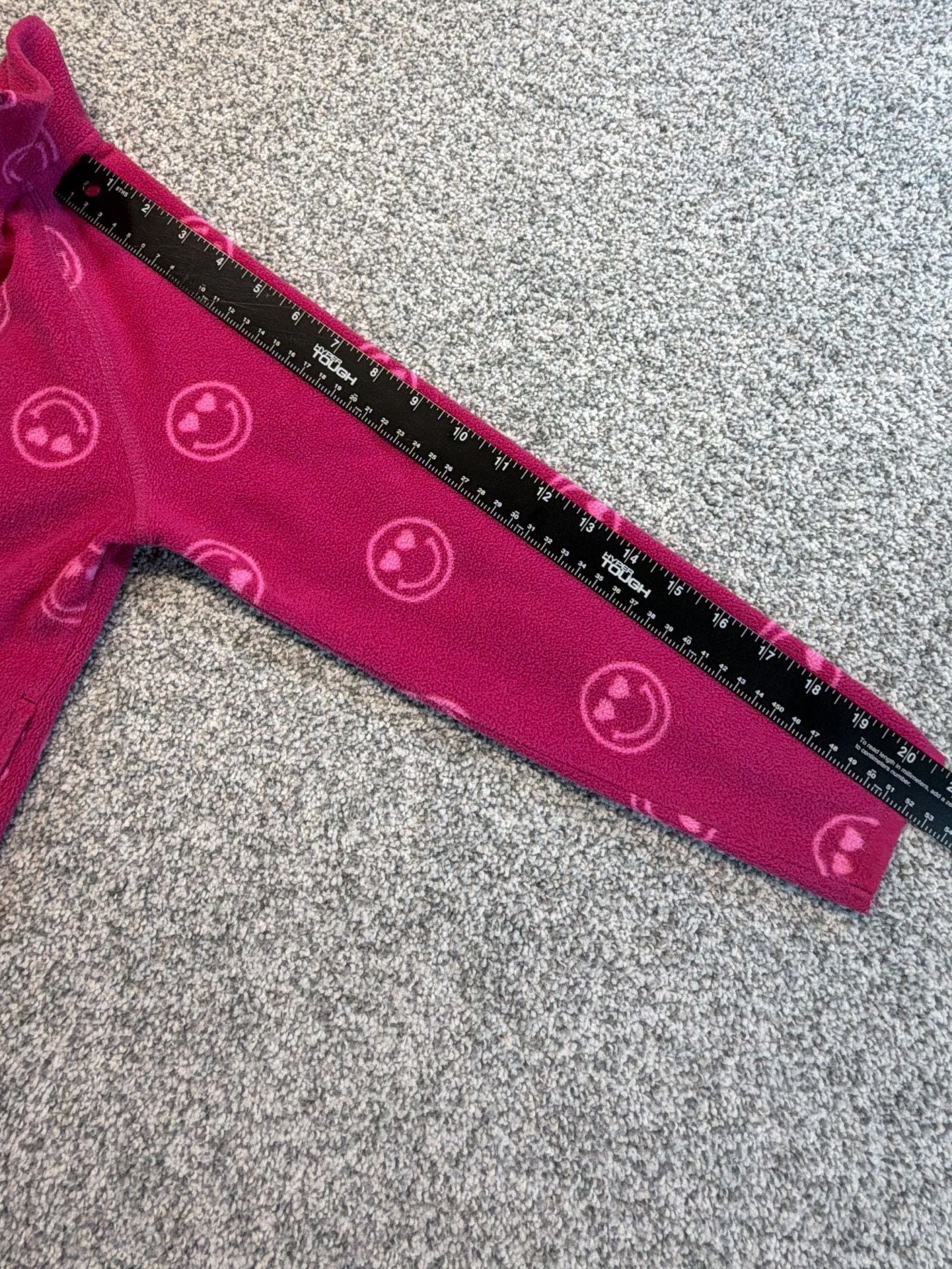 Wonder Nation Soft fleece Girls Full Zip Jacket Sz S 6-6X Hot Pink Smiley Faces 8
