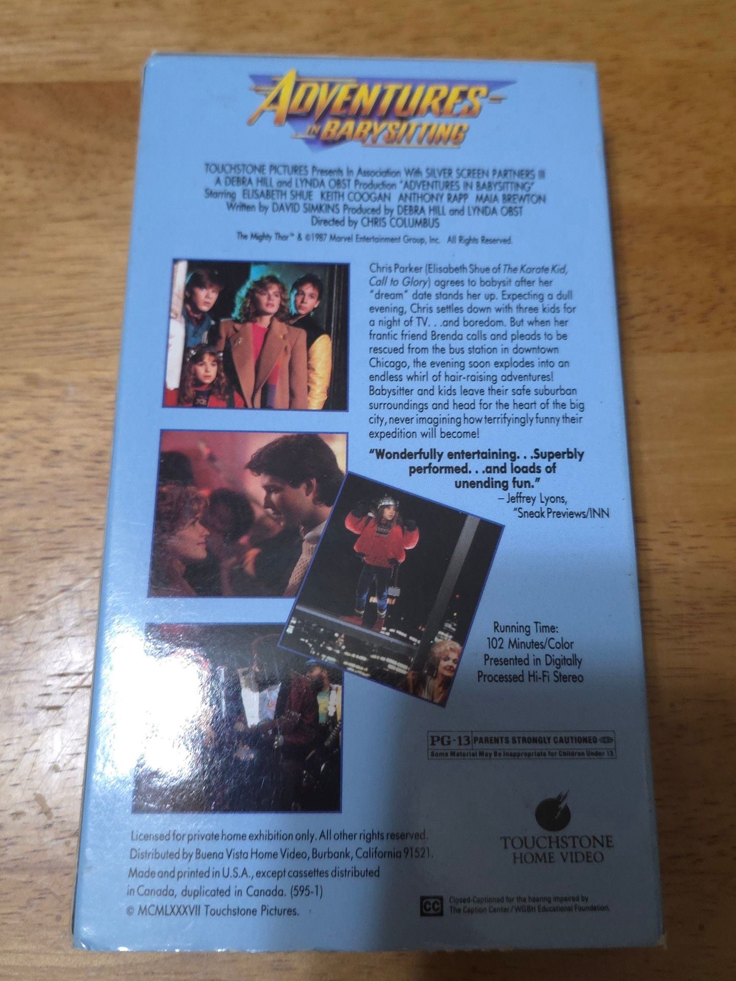 Adventures in Babysitting VHS 1987 Touchstone Home Video 2