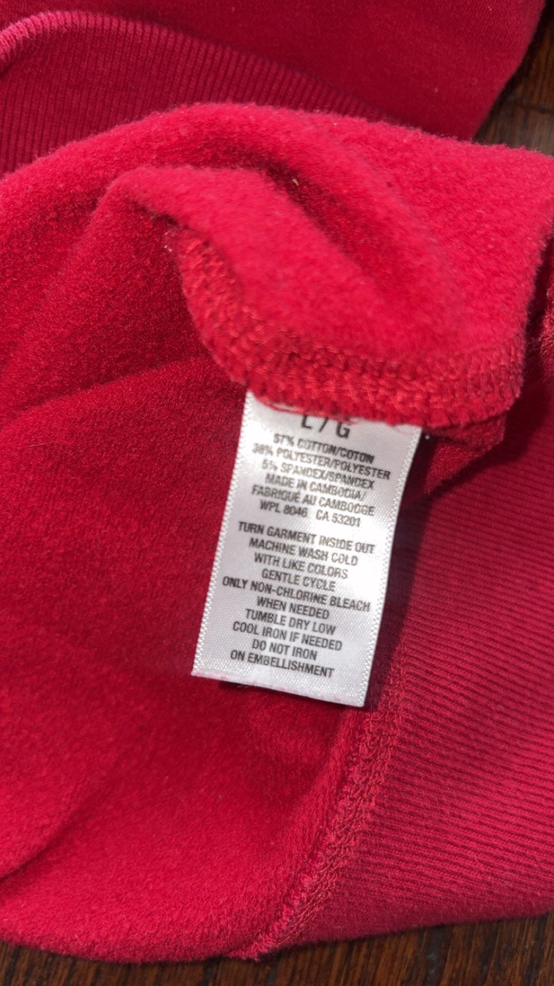Y2K Aeropostale Hoodie Sweatshirt Size L Red Sequin Aero 34th Street 5