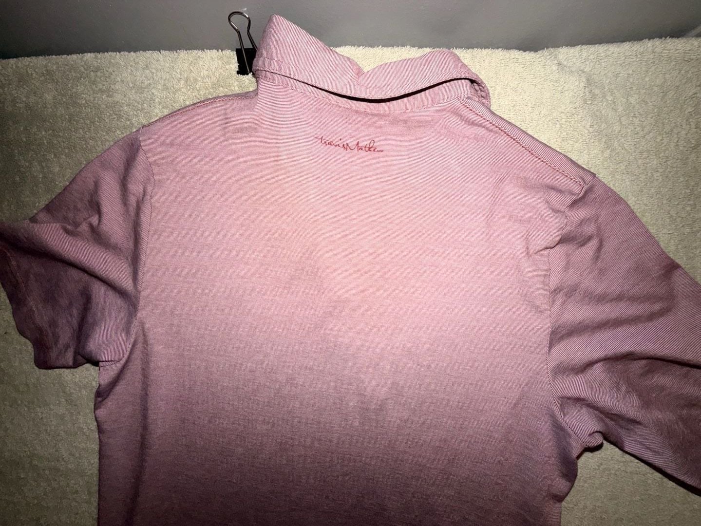TravisMathew Polo Size S Pink Heather Short Sleeve Golf Shirt 9