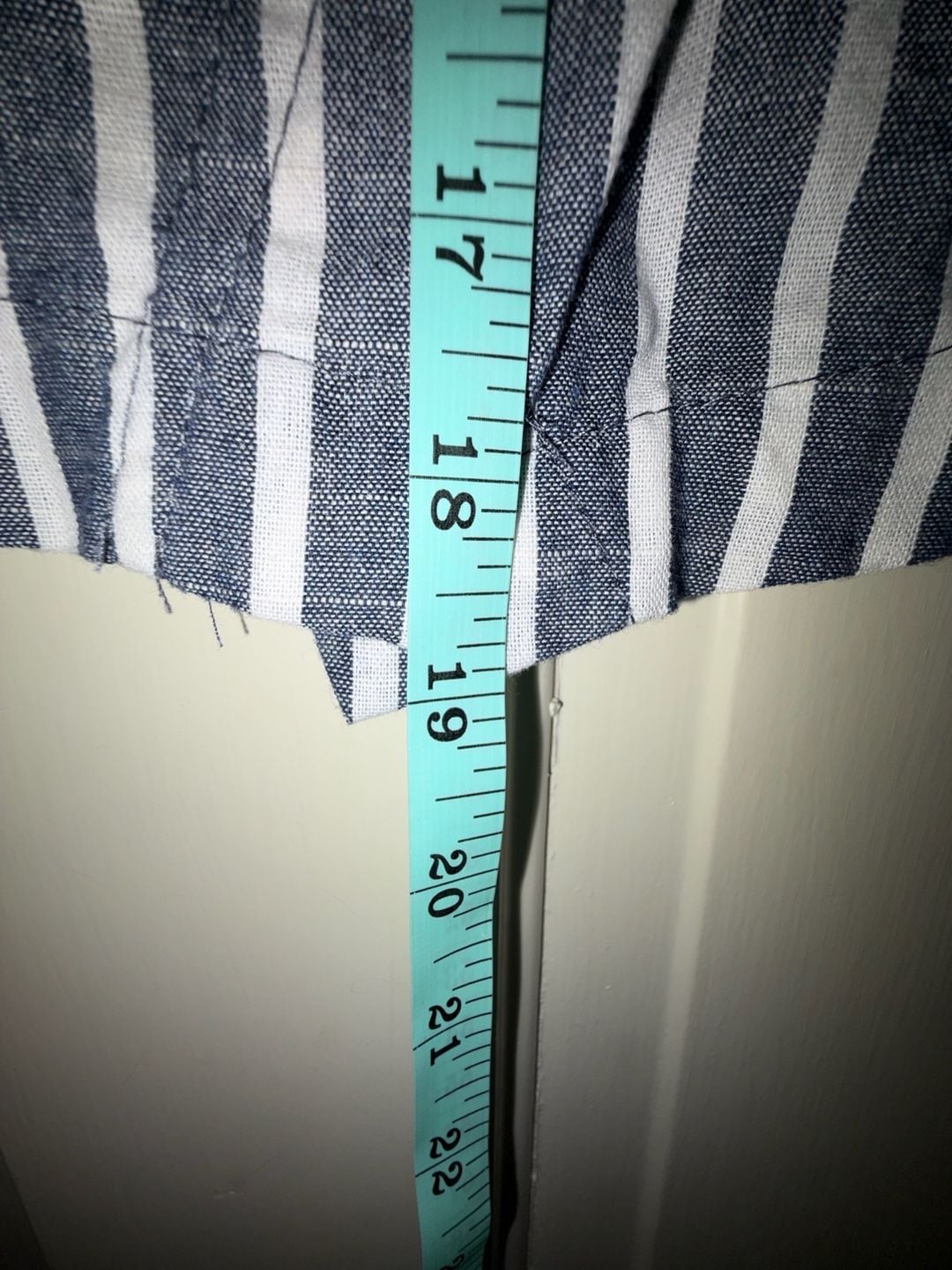 Just Living Striped Skirt Size S Blue White Tie Front 5