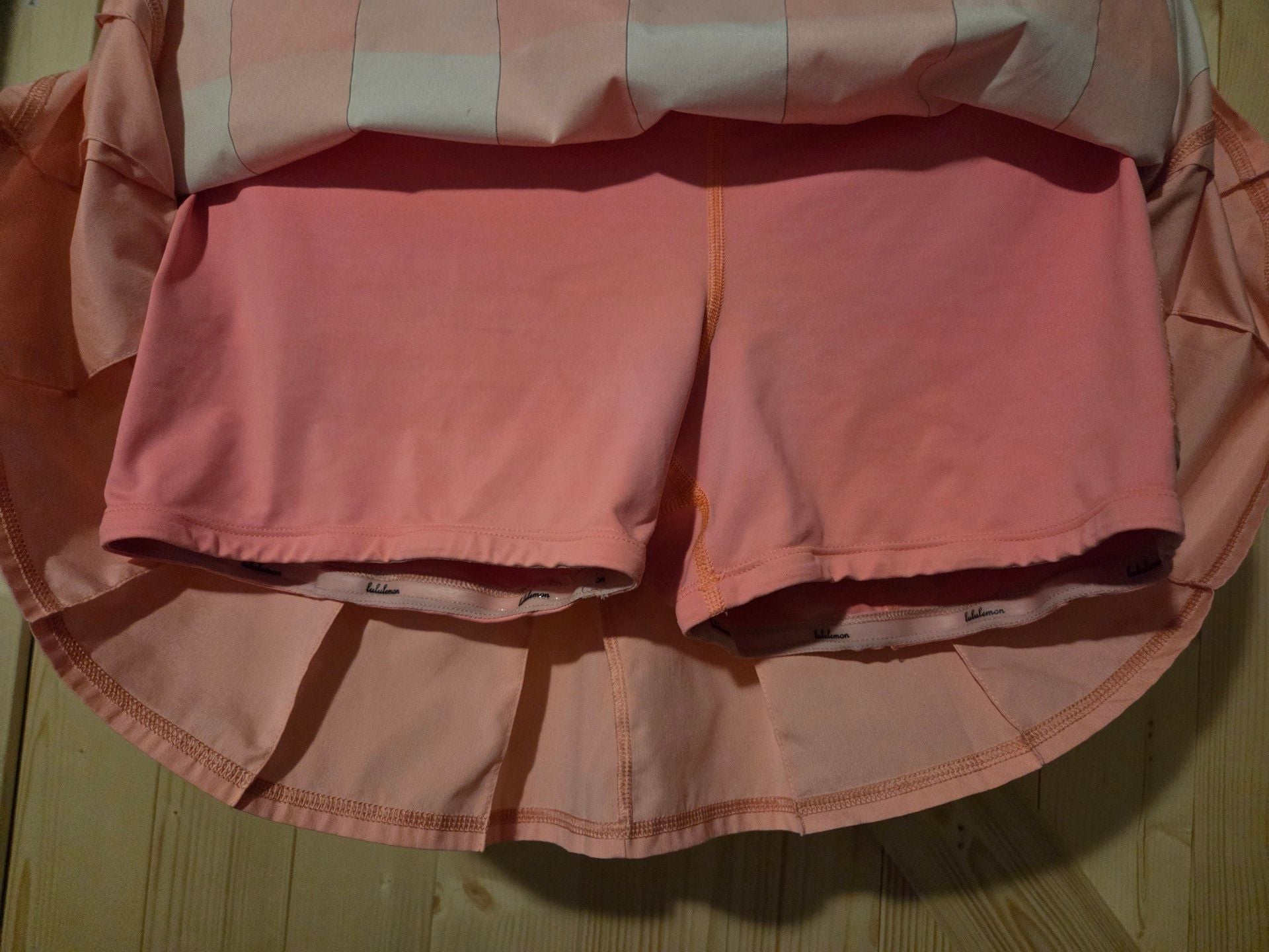 Lululemon Pace Setter Skirt Pink Plaid Skort 6