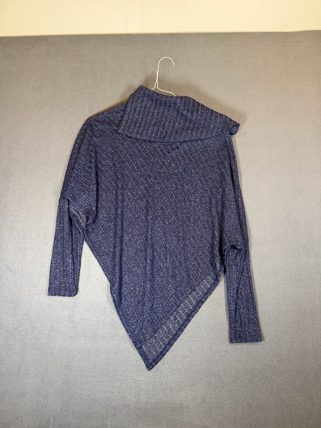 White House Black Market Cowl Neck Poncho Sweater Size XS/S Blue 10