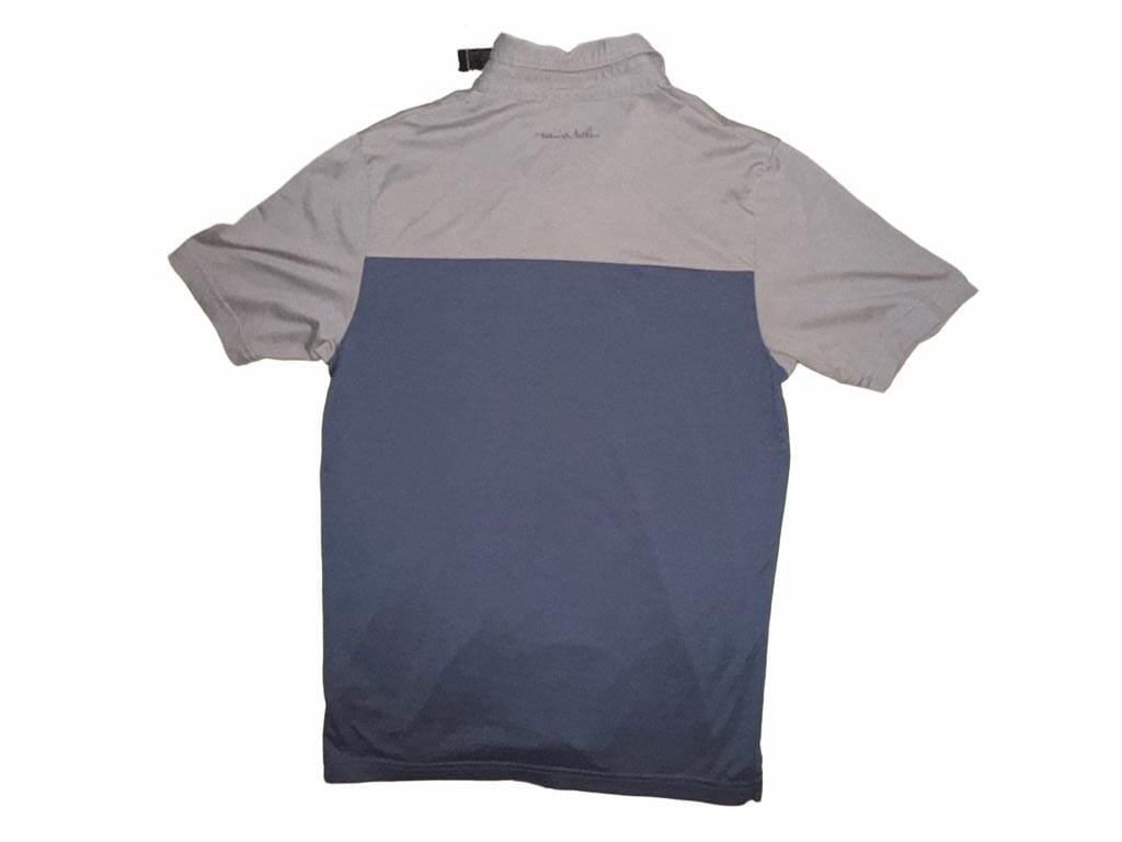 TravisMathew Striped Golf Polo Shirt Size S Gray Blue Short Sleeve 8
