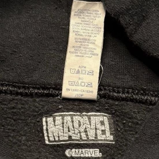 Marvel Venom Black Faded Graphic Hoodie Men’s XL Oversized 4