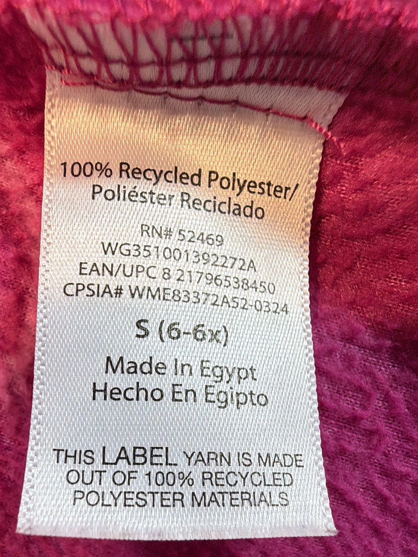 Wonder Nation Soft fleece Girls Full Zip Jacket Sz S 6-6X Hot Pink Smiley Faces 12
