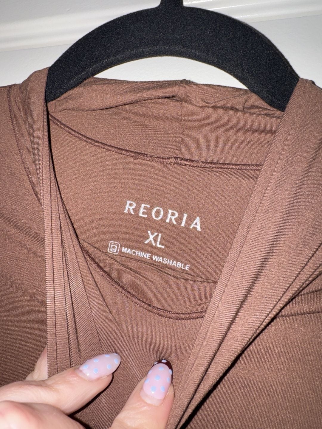 REORIA High Neck Long Sleeve Bodysuit Size XL Brown 4