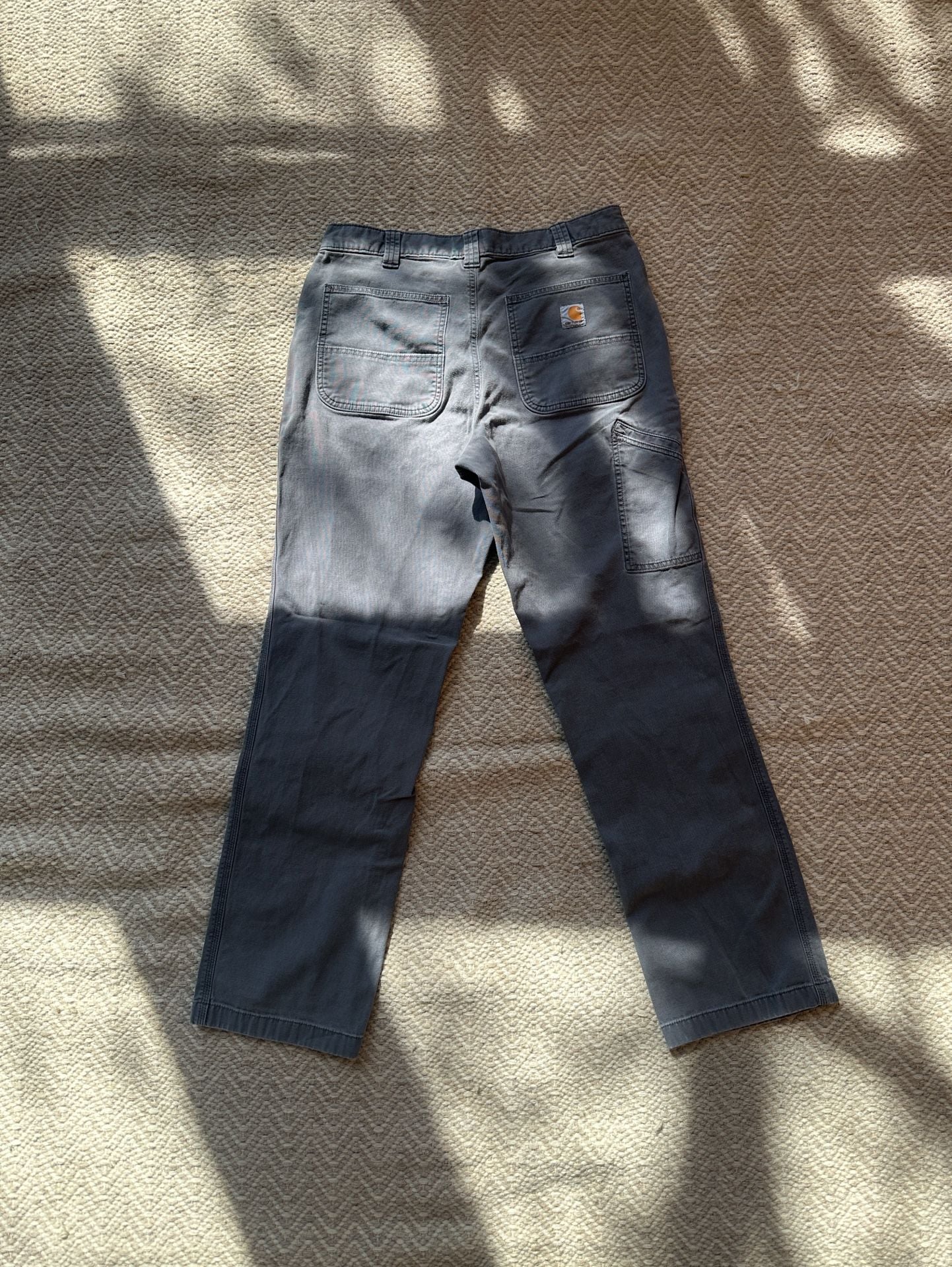 Carhartt Relaxed Fit Utility Pants Size 34x34 Gray Canvas Workwear 5