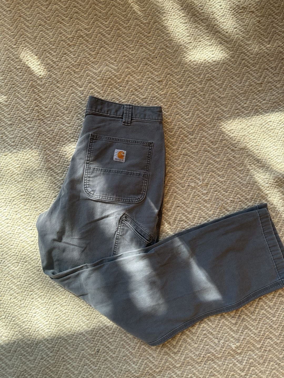 Carhartt Relaxed Fit Utility Pants Size 34x34 Gray Canvas Workwear 6