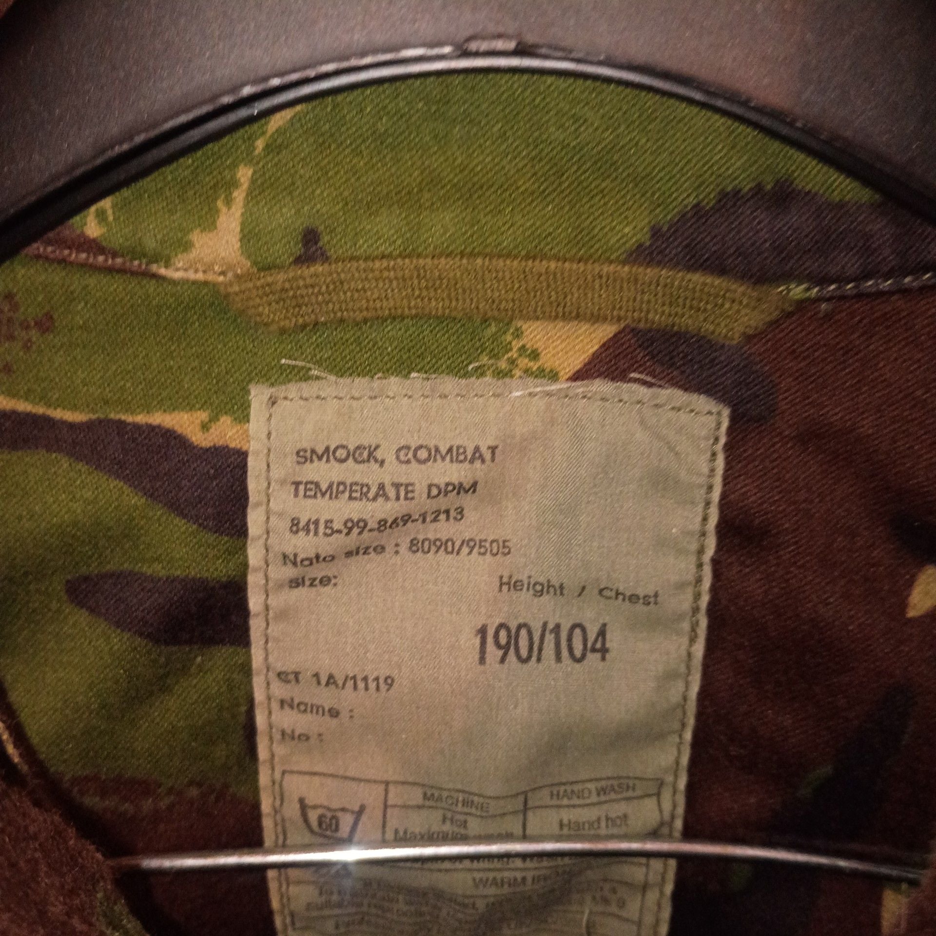 British Army Combat Smock DPM Camouflage Field Jacket size XL 4