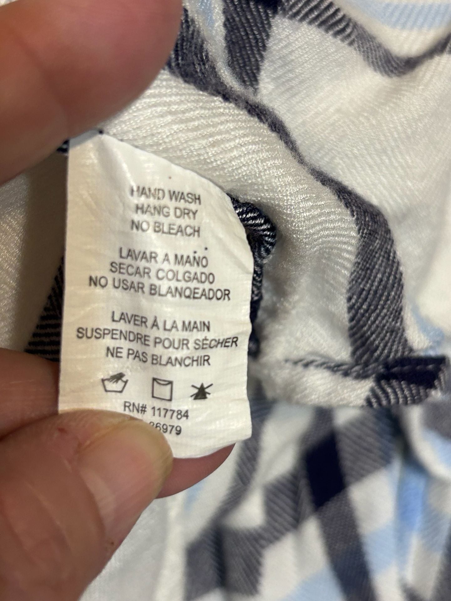 Rails Plaid Button Down Shirt Size M White Blue Rayon 10