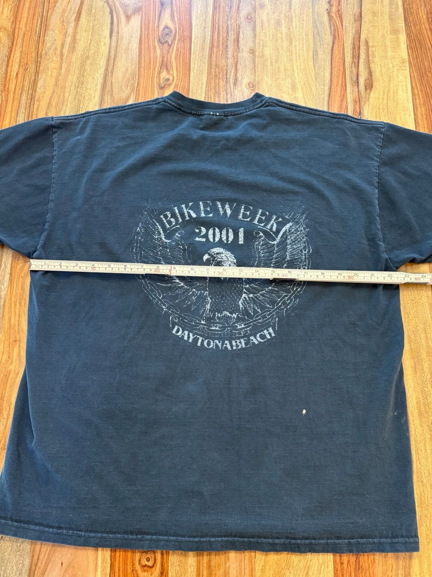 Vintage American Cycle Wear Eagle T-Shirt Black Graphic Tee Sz Lg 7