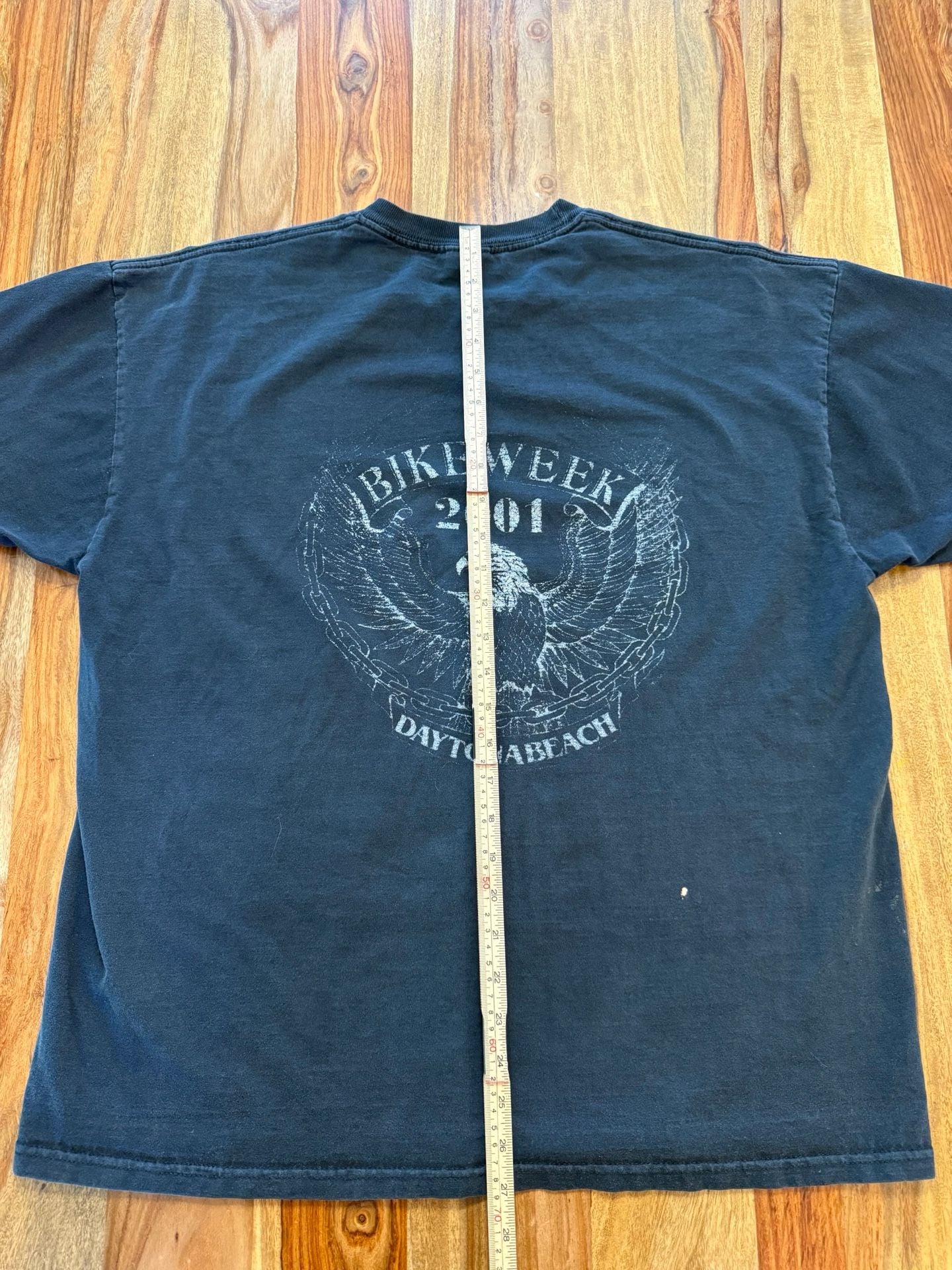 Vintage American Cycle Wear Eagle T-Shirt Black Graphic Tee Sz Lg 8