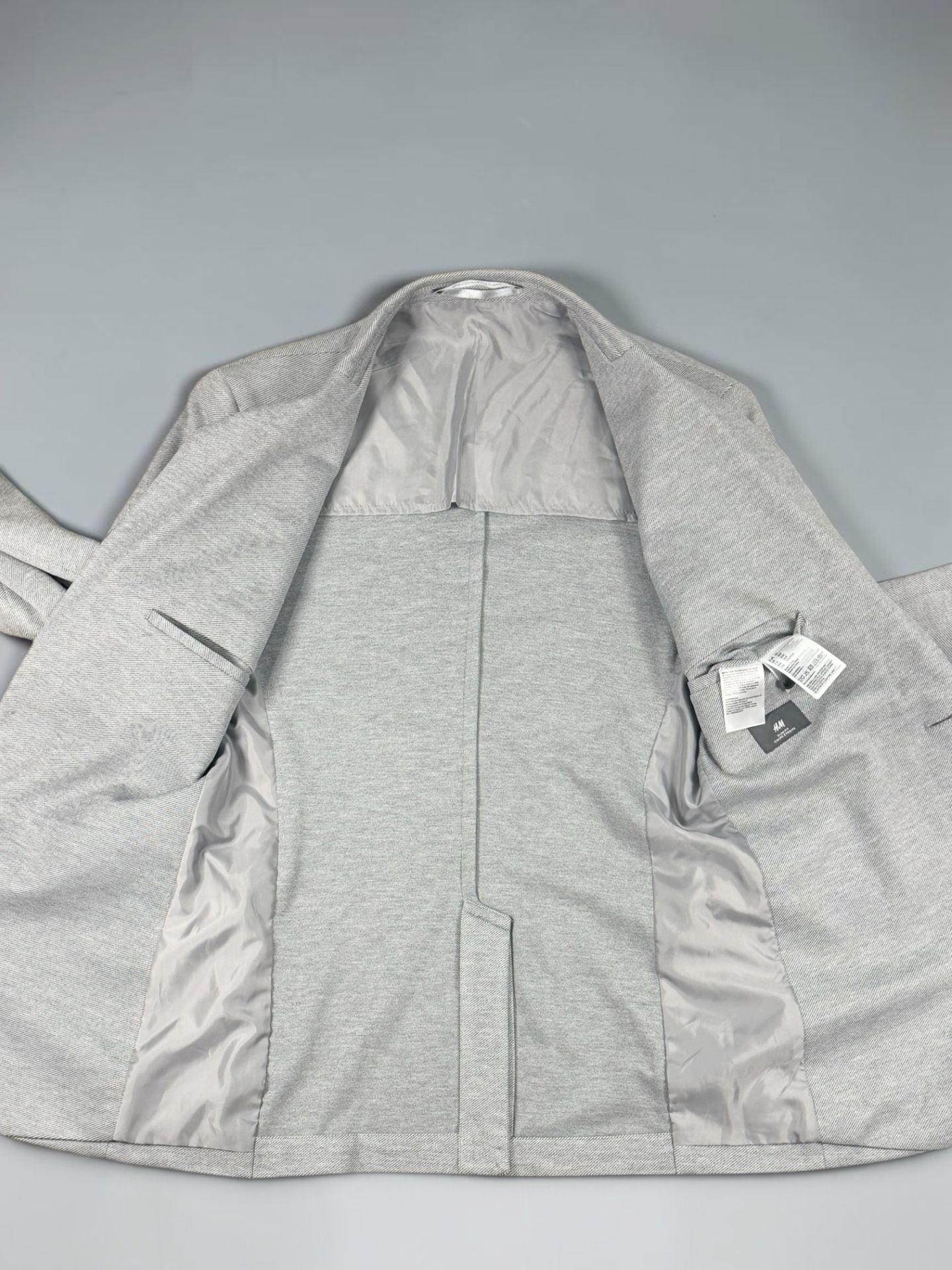 Men’s H&M Slim Fit Single Breasted Jacket Size 36R Gray Blazer 7