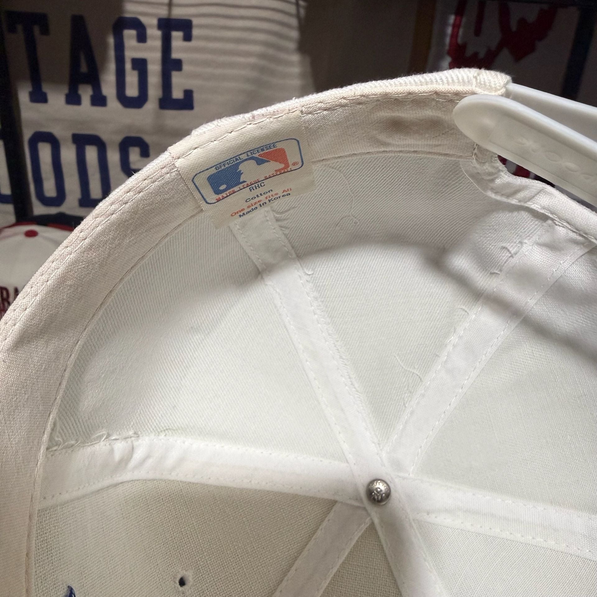 Vintage Kansas City Royals MLB Snapback Hat White Green 7