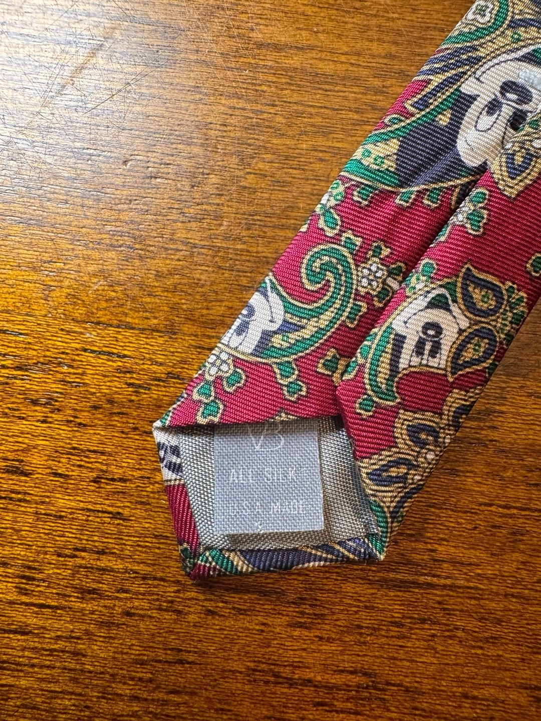 Vintage Disney Mickey Mouse Silk Tie Balancine The Tie Works Paisley USA Made 3