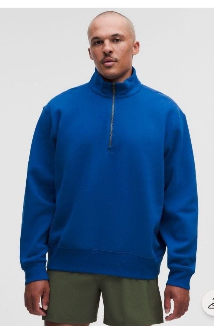 Lululemon Steady State SuperLoft Half Zip Sapphire Sprint XL 3