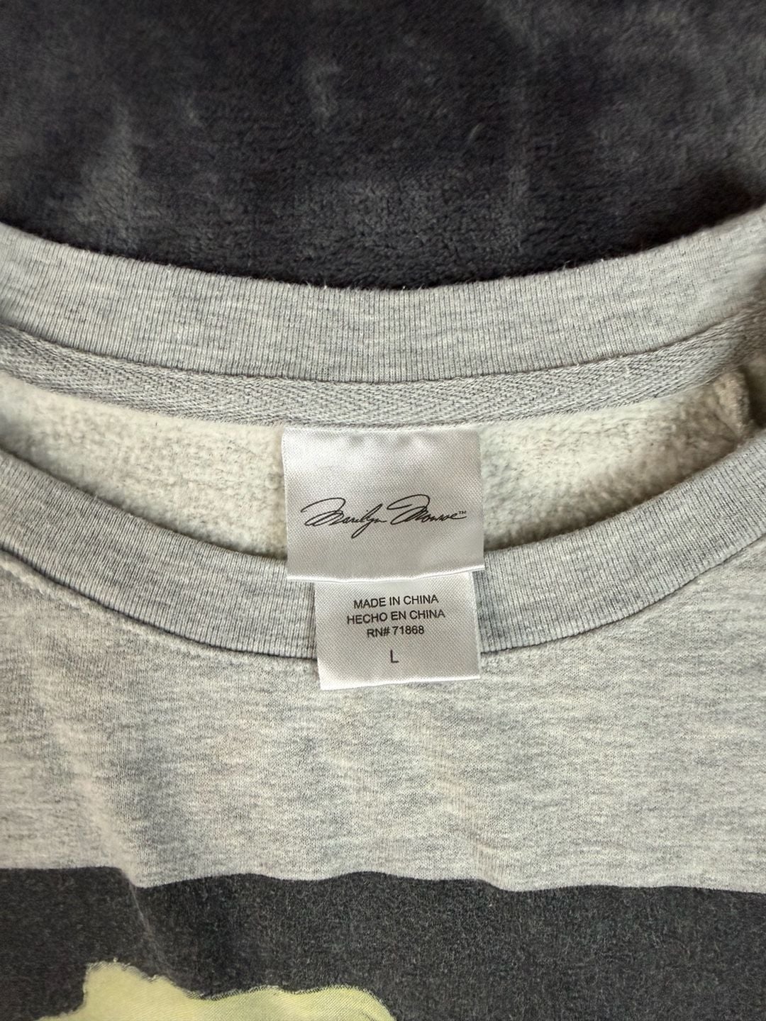 Marilyn Monroe Still Killin' It Sweatshirt Size L Gray#173 4