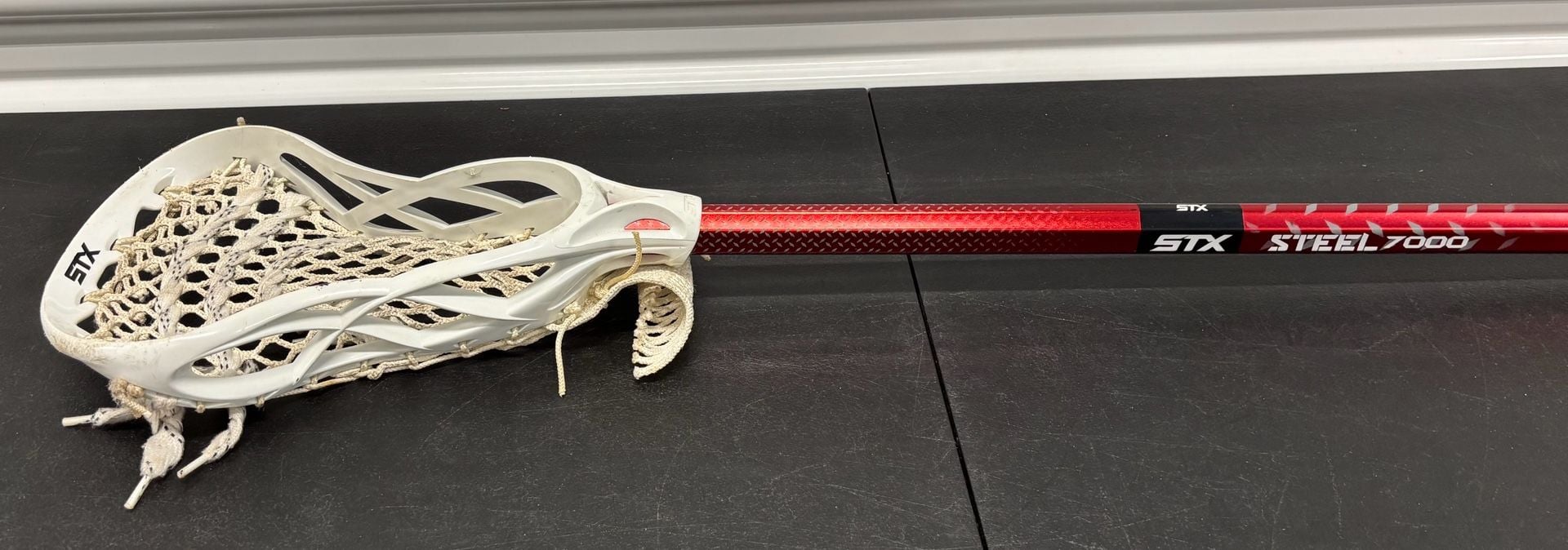 Stx Steel 7000 Lacrosse Stick Red White Complete 3