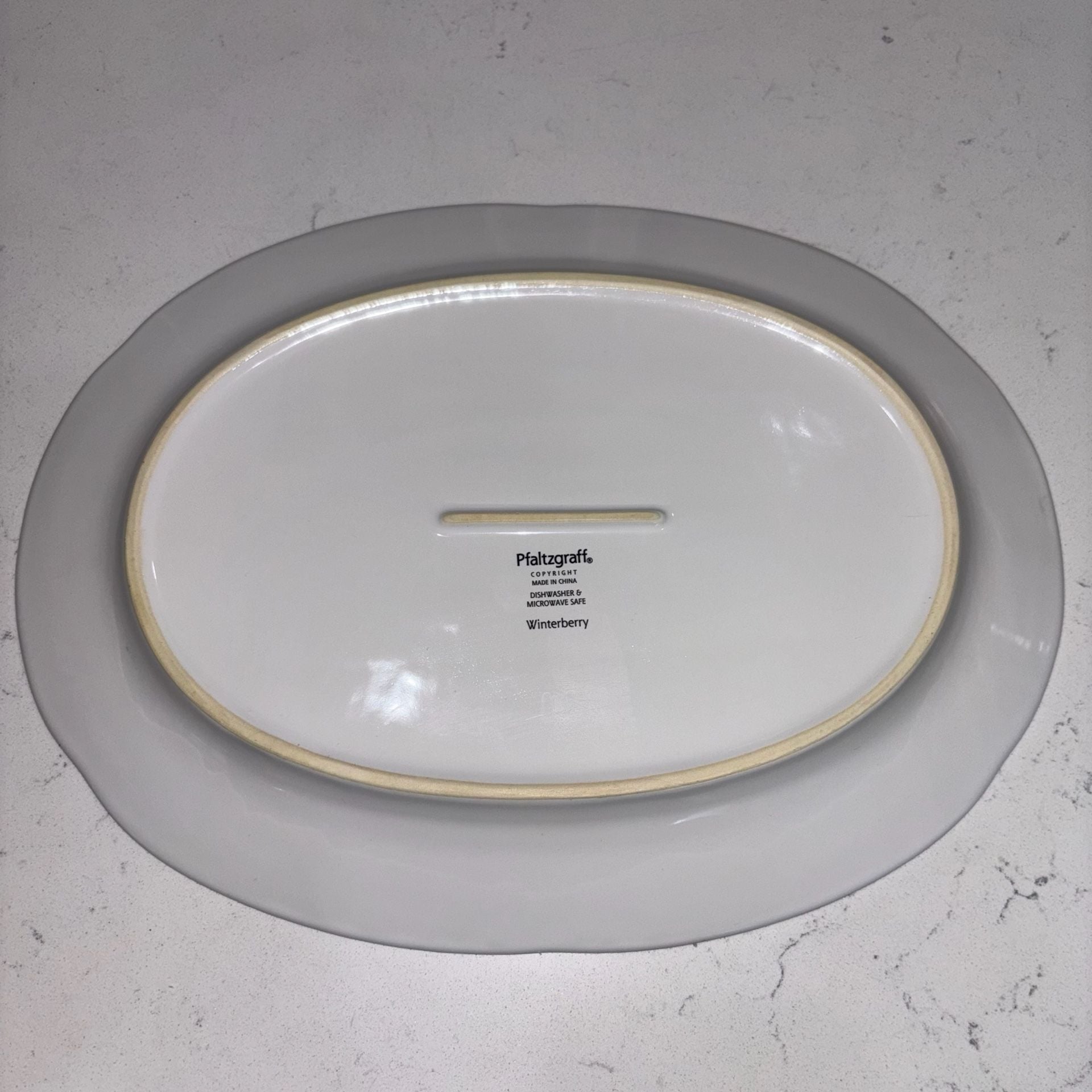 Pfaltzgraff Winterberry Oval Platter Serving Dish Christmas Holly 14” 6