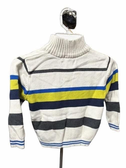 Nautica 1/4 Zip Mock Neck Sweater Size 5T Striped Cotton 3