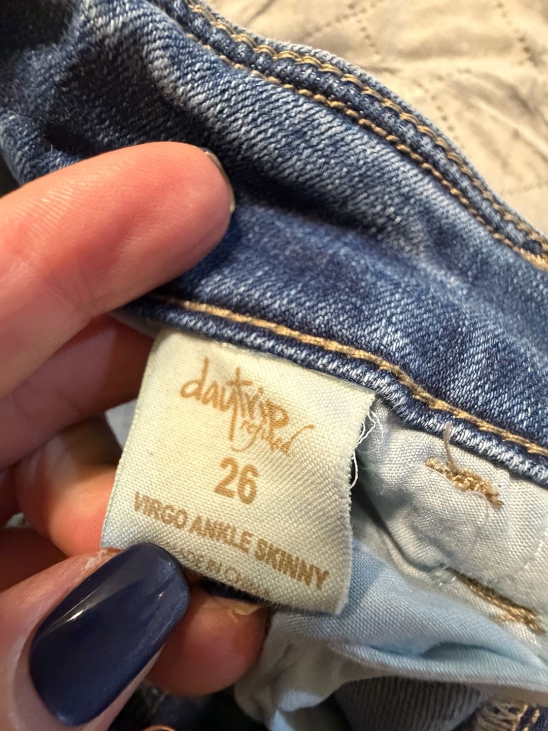 Daytrip Virgo Ankle Skinny Jeans Size 26 Distressed Light Wash 5