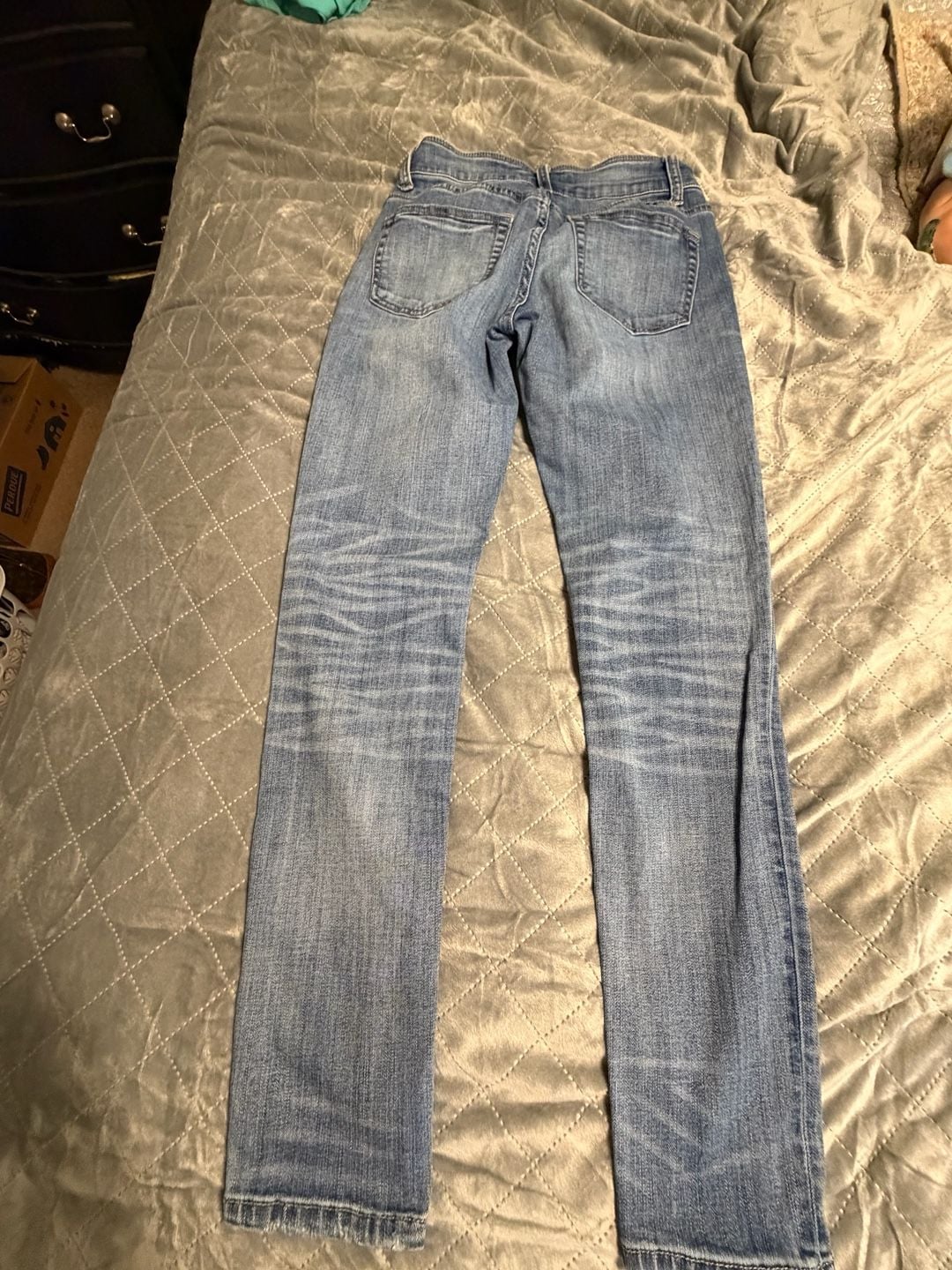 Daytrip Virgo Ankle Skinny Jeans Size 26 Distressed Light Wash 4