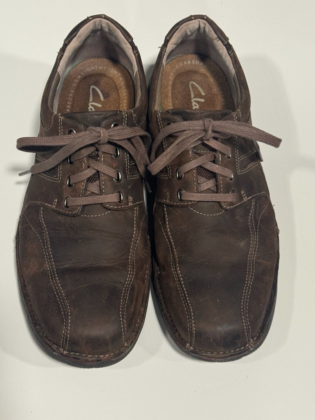 Clarks Cotrell Walk Brown Leather Oxford Shoes Size 10 3