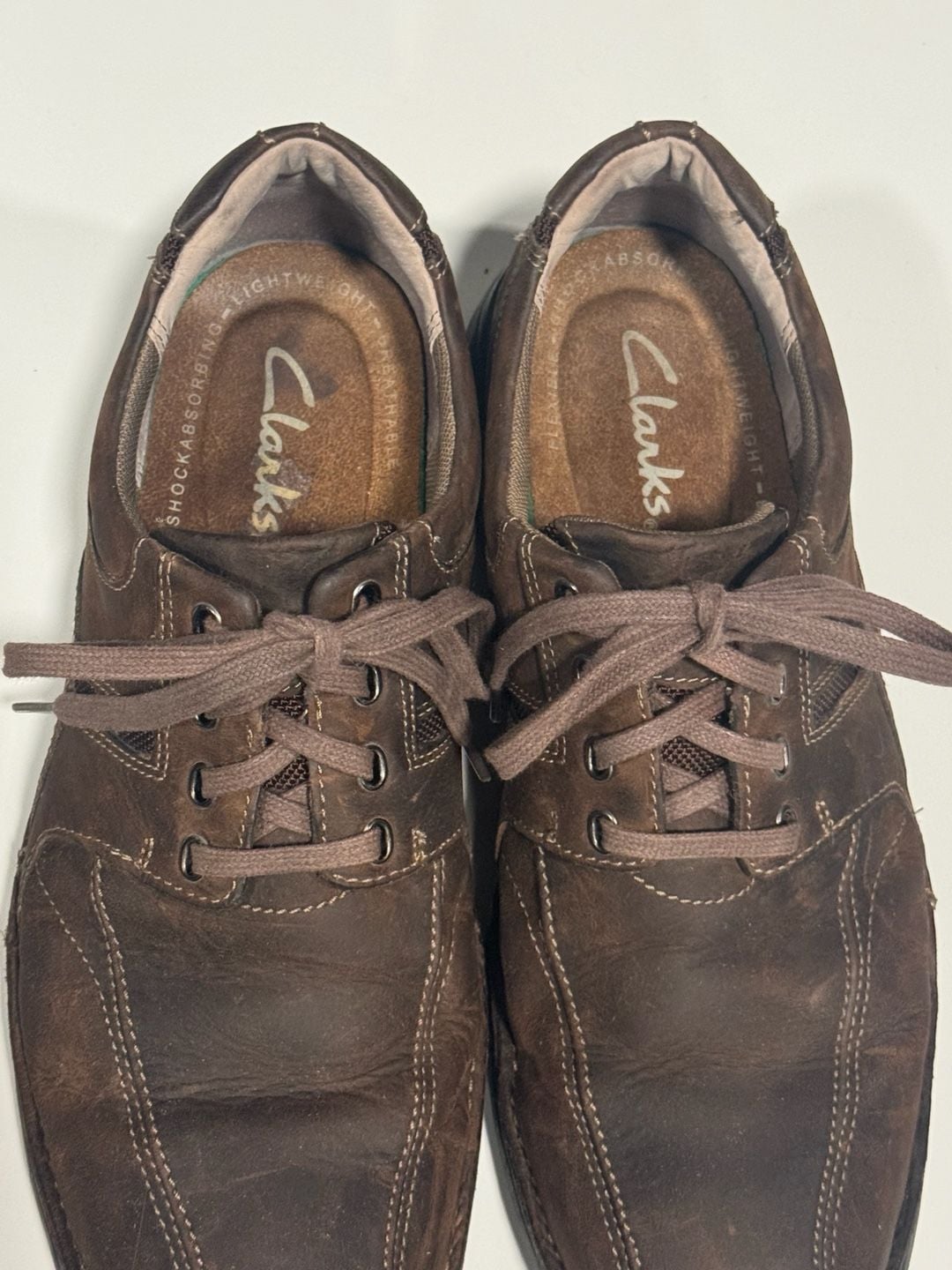 Clarks Cotrell Walk Brown Leather Oxford Shoes Size 10 4