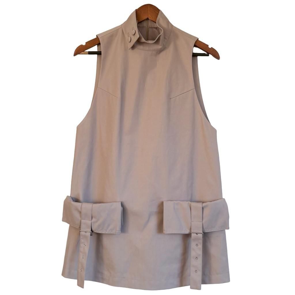 Open Yy Cargo Pocket Mini Dress Size M Beige 3
