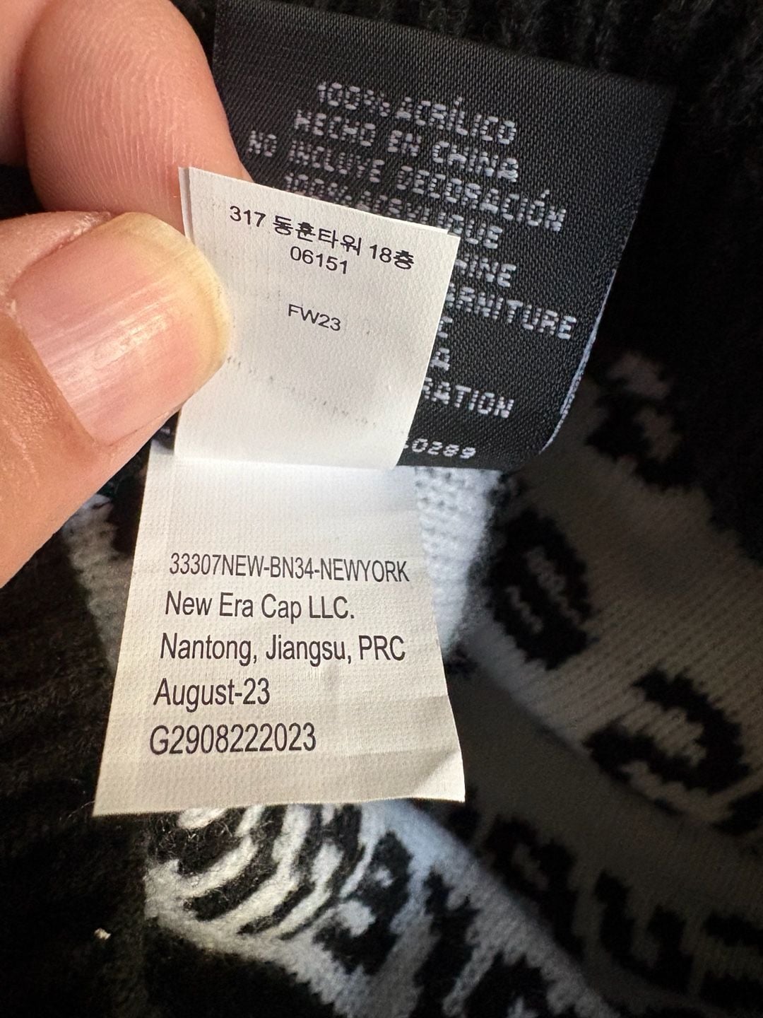 Supreme x New Era Repeat Balaclava Black Ski Mask 8