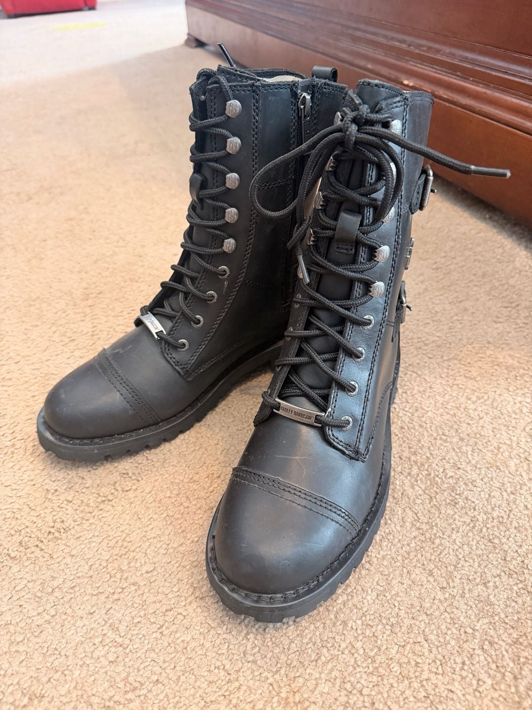 Harley-Davidson Balsa Moto Boots Size 9M Black Leather 3