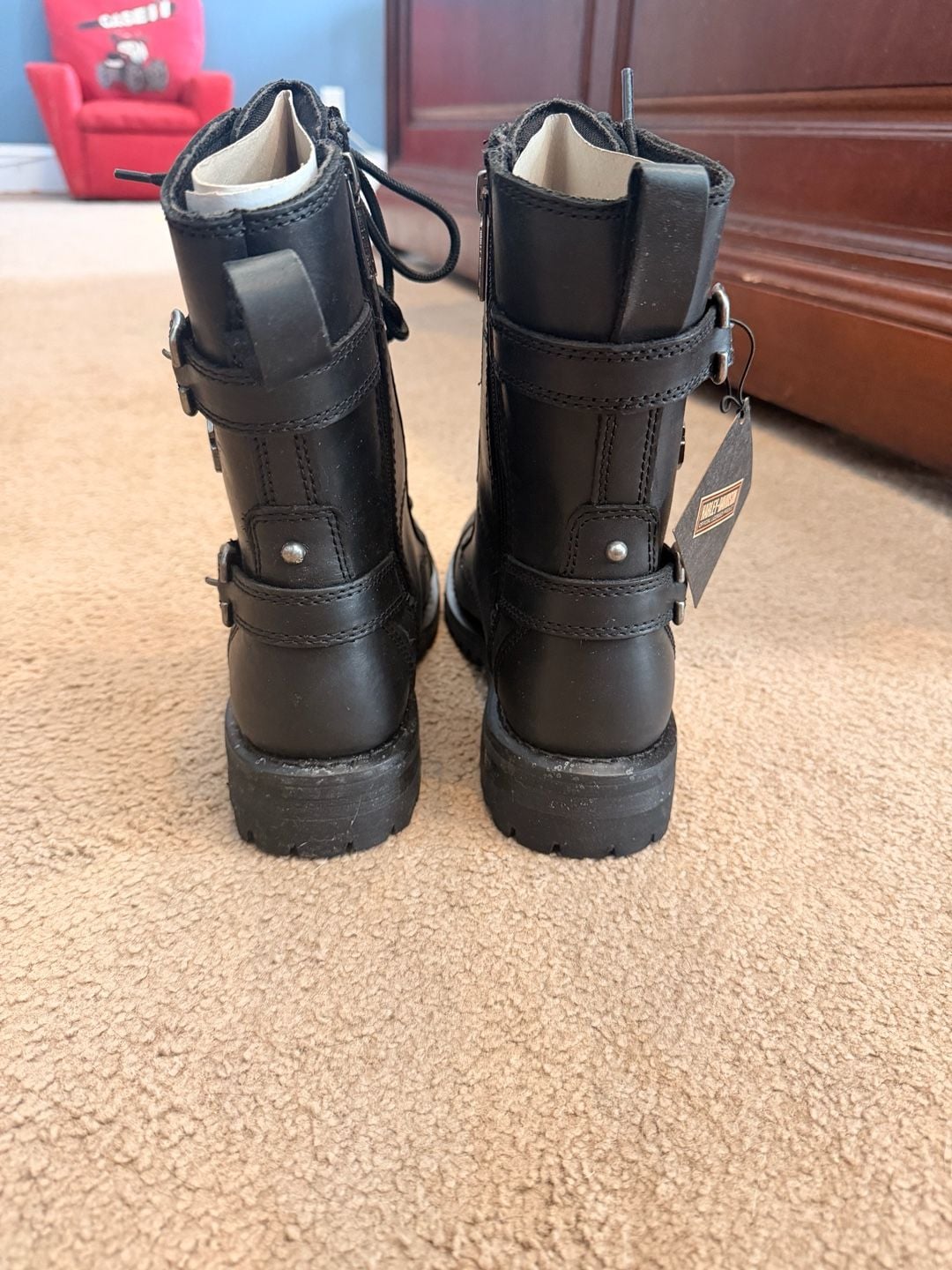 Harley-Davidson Balsa Moto Boots Size 9M Black Leather 4