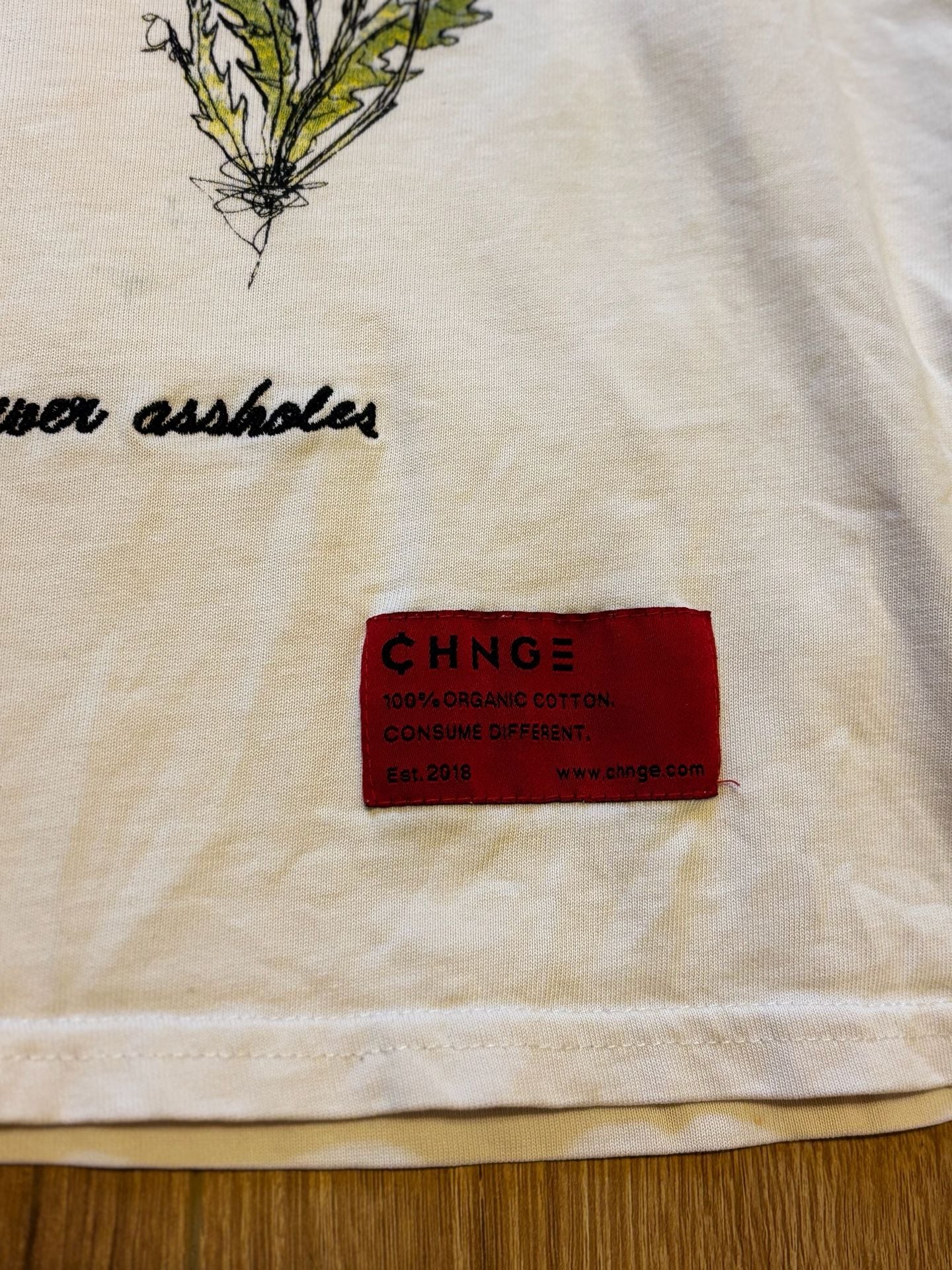 Chnge More Flowers Fewer Assholes T-Shirt Size S White Graphic 4
