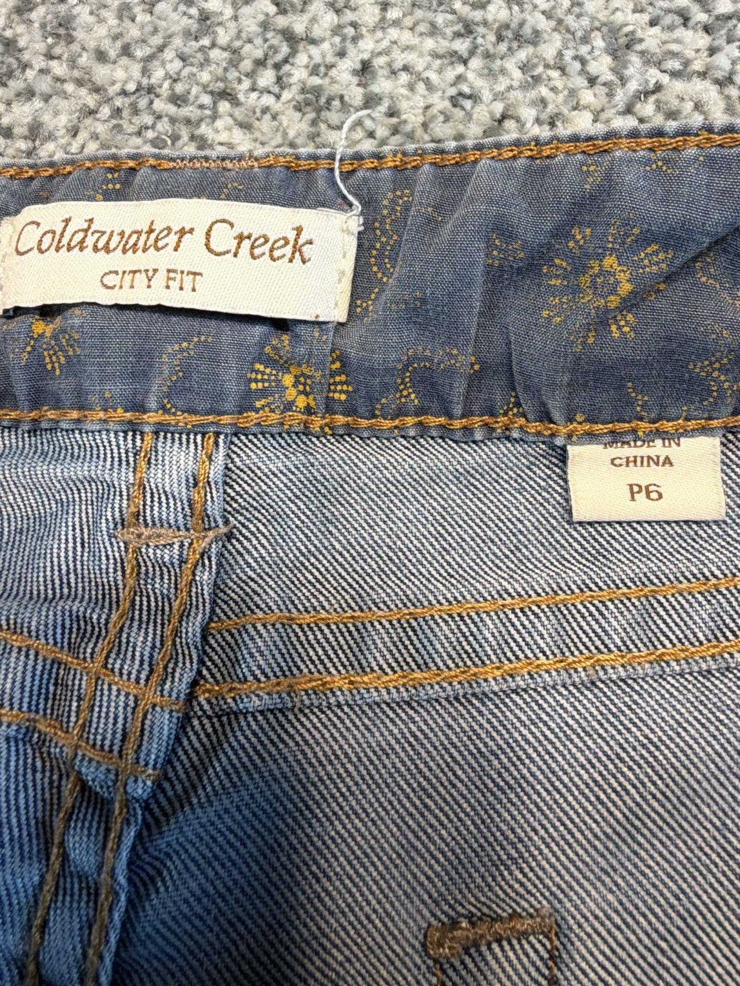 Coldwater Creek City Fit Women’s Jeans Size 6P Blue Denim Bootcut 6