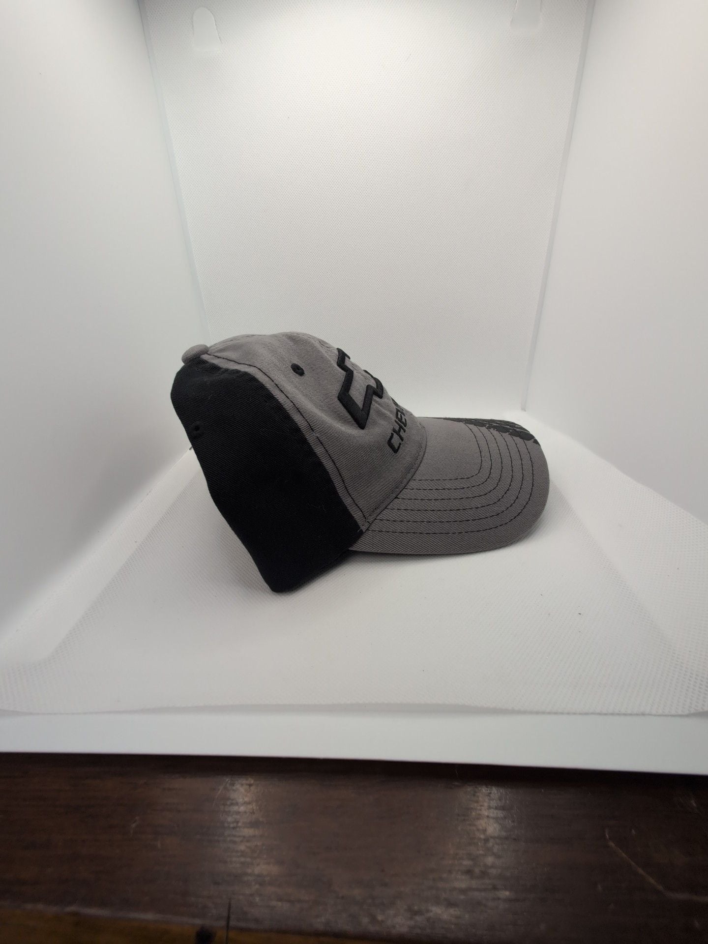 Chevrolet Baseball Cap Gray Black Tire Tread Adjustable GM Licensed 4